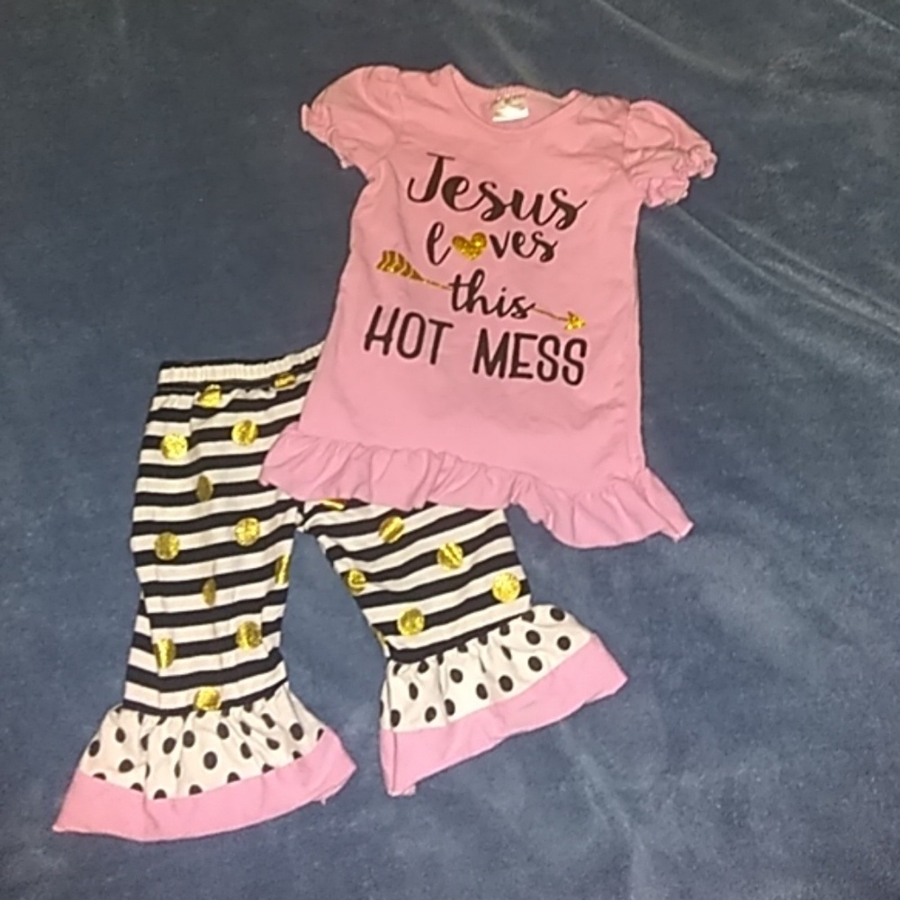 Babygirl matching boutique outfit.
